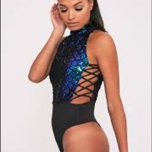 Pretty little thing mermaid sequins bodysuit